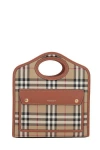 Burberry Printed Canvas And Leather Mini Pocket Handbag