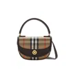 Burberry Check Motif Crossbody Handbag With Removable Strap In Nude