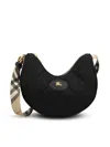 Burberry Curved Quilted Black Handbag With Gold-tone Hardware In Gray