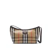 Burberry Womens Sand Mini Highlands Waxed-cotton Baguette Shoulder Bag In Nude