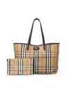Burberry Medium Tote Bag Highlands Rectangular Check In Multi