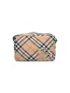 Burberry Check Crossbody Bag In Beige