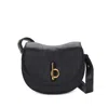 Burberry Croc-effect Leather Shoulder Bag In Black