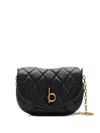 Burberry Rocking Horse Quilted Leather Crossbody Bag In Black