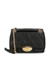 Burberry Quilted Chain Strap Crossbody Bag With Gold-tone Hardware In Black