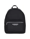 Burberry Men Black Backpack With Two Adjustable Shoulder Straps With Logo Lettering And Logoletterin In Black