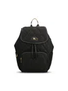 Burberry Womens Black Horseshoe Drawstring Woven Backpack In Black