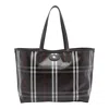 Burberry Embroidered Canvas Medium Highlands Shopping Bag In Multi