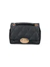 Burberry Quilted Chain Strap Crossbody Bag With Gold-tone Hardware In Black