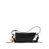 Burberry Compact Leather Shield Crossbody In Black