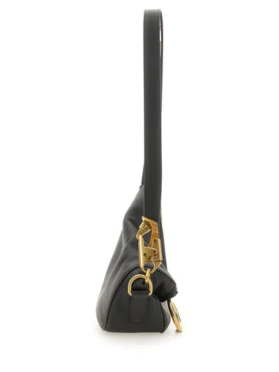Burberry Black Leather Shoulder Handbag For Women