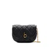 Burberry Rocking Horse Quilted Leather Crossbody Bag In Black