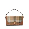 Burberry Check-pattern Top Handle Bag In Brown
