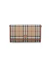 Burberry Womens Archive Beige Hannah Check-print Woven And Leather Wallet-on-chain In Brown