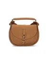 Burberry Small Clip Messenger Bag Suede Finish In Brown