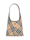 Burberry Small Check Shoulder Bag In Brown