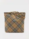 Burberry Check Tote In Nude