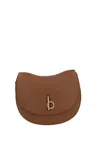 Burberry Rocking Horse Small Leather Saddle Crossbody Bag In Hazel