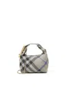 Burberry Mini Peg Check Knitted Bag In Lichen