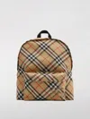 Burberry Check Pattern Backpack With Front Pocket In Multi