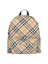 Burberry Check Pattern Backpack With Front Pocket In Multi