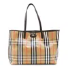 Burberry Womens Highlands Medium Cotton-blend Tote Bag Sand
