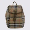 Burberry Beige Horseshoe Backpack In Multi
