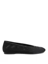 Burberry Mesh Fabric Ballerinas In Black