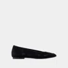 Burberry Mesh Fabric Ballerinas In Black