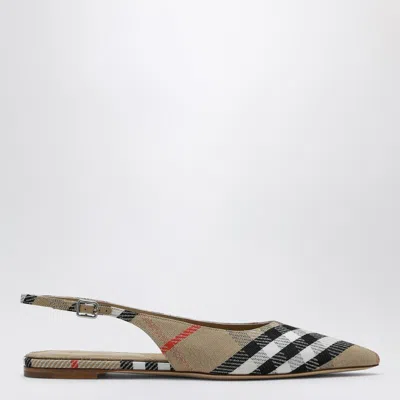 BURBERRY BURBERRY BALLERINE SLINGBACK BIRDIE CHECK