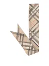 Burberry Signature Pattern Rectangular Lightweight Soft Scarf In Gold