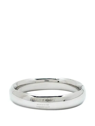 Pre-owned Burberry Bangle Bracelet In Silver