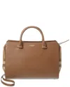 Burberry Banwell Check Canvas & Leather Satchel In Brown
