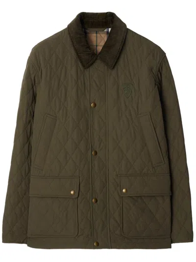 Burberry Quilted Nylon Barn Jacket In Green
