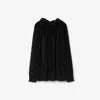 Burberry Baroque Silk Blend Velvet Blouse In Black