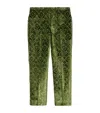 Burberry Baroque Velvet Tailored Trousers In Green