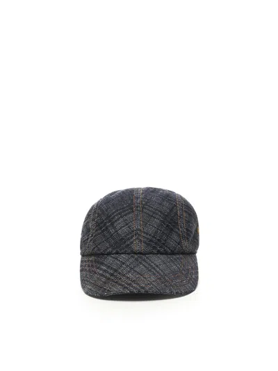 Burberry Baseball Cap Check In Green