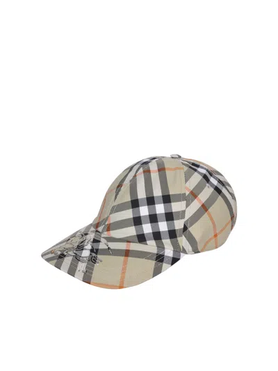 Burberry Baseball Cap In Light Sage Ip Check