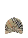 Burberry Equestrian Knight Patch Check Baseball Cap In Multi