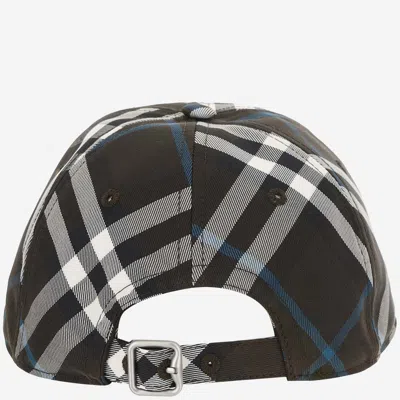 Burberry Baseball Cap With Check Pattern In Multiple Colors