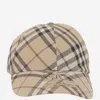 Burberry Baseball Cap With Check Pattern In Red