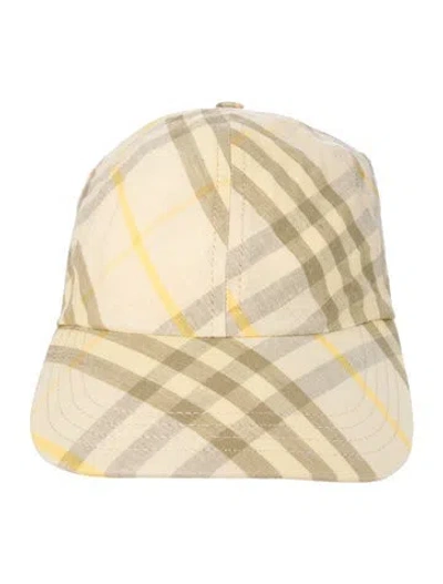 Pre-owned Burberry Baseball Cap In Yellow