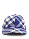 Burberry Check Wool-blend Baseball Cap In Blue