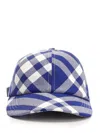 Burberry Baseball Cap With Tartan Pattern Unisex In White