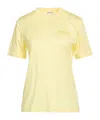 Burberry Basic Solid Color T-shirt In Yellow
