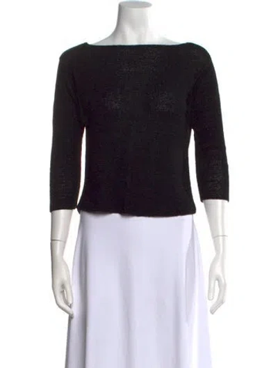 Pre-owned Burberry Bateau Neckline Sweater In Black