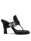 Burberry Prorsum Woman Thong Sandal Black Size 8 Leather