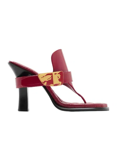 BURBERRY BAY LEATHER SANDALS