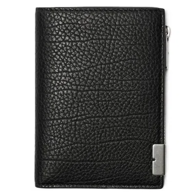 Burberry B-cut Leather Bifold Wallet In Neutral