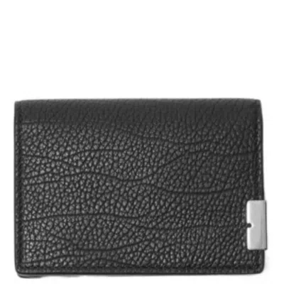 Burberry B-cut Leather Cardholder In Black